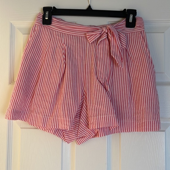 Michael Stars seersucker pink stripe shorts small - Picture 2 of 3